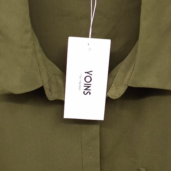Yoins Women's Olive Green Hi Low Adjustable Sleeves Top Size  3 XL - Picture 5 of 11